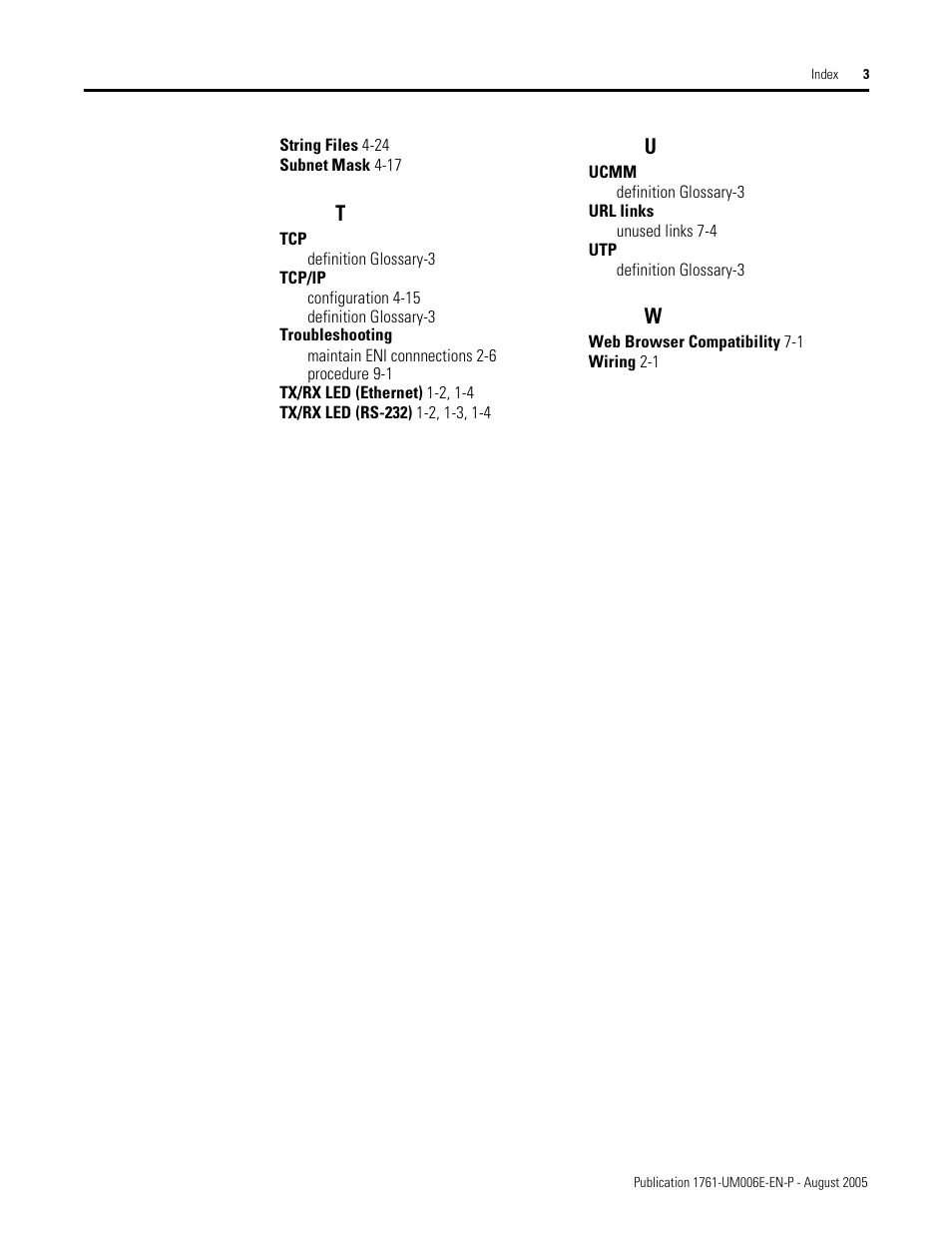 Rockwell Automation 1761-NET-ENIW MicroLogix Ethernet Interface (ENI) User Manual User Manual | Page 141 / 144