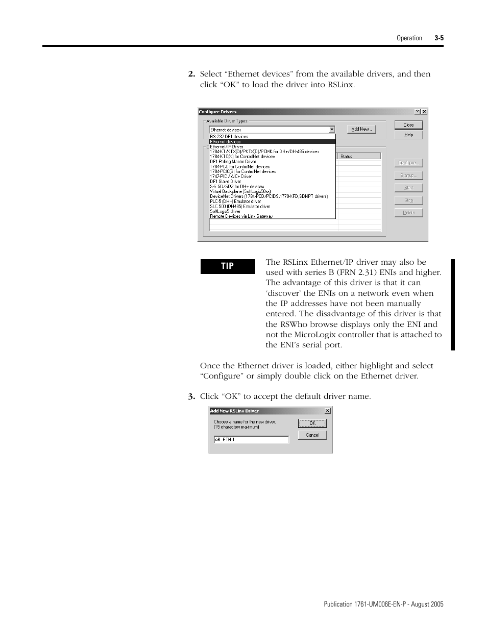 Rockwell Automation 1761-NET-ENIW MicroLogix Ethernet Interface (ENI) User Manual User Manual | Page 35 / 144