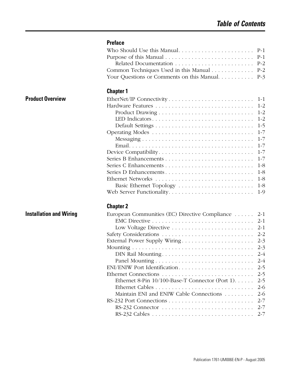 Rockwell Automation 1761-NET-ENIW MicroLogix Ethernet Interface (ENI) User Manual User Manual | Page 5 / 144