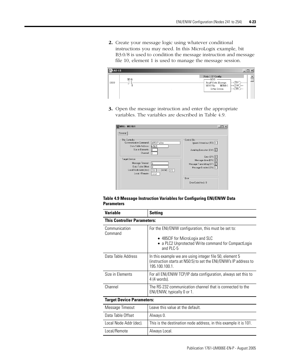 Rockwell Automation 1761-NET-ENIW MicroLogix Ethernet Interface (ENI) User Manual User Manual | Page 63 / 144