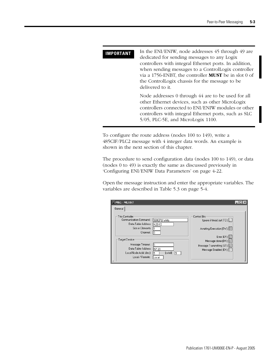 Rockwell Automation 1761-NET-ENIW MicroLogix Ethernet Interface (ENI) User Manual User Manual | Page 69 / 144