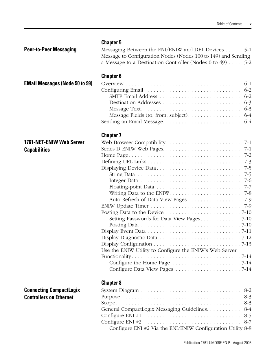 Rockwell Automation 1761-NET-ENIW MicroLogix Ethernet Interface (ENI) User Manual User Manual | Page 7 / 144