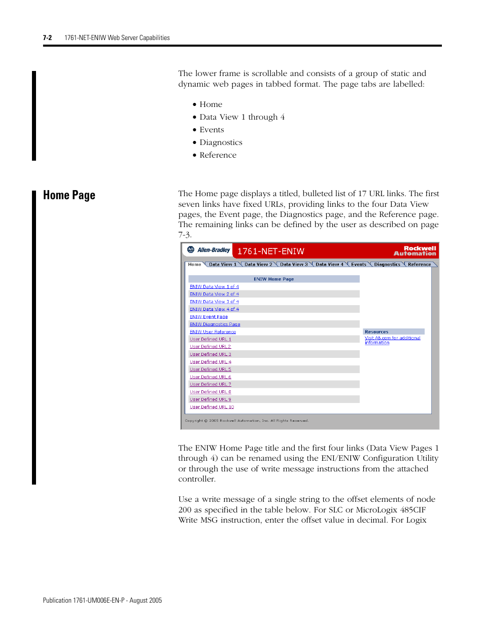 Home page | Rockwell Automation 1761-NET-ENIW MicroLogix Ethernet Interface (ENI) User Manual User Manual | Page 78 / 144