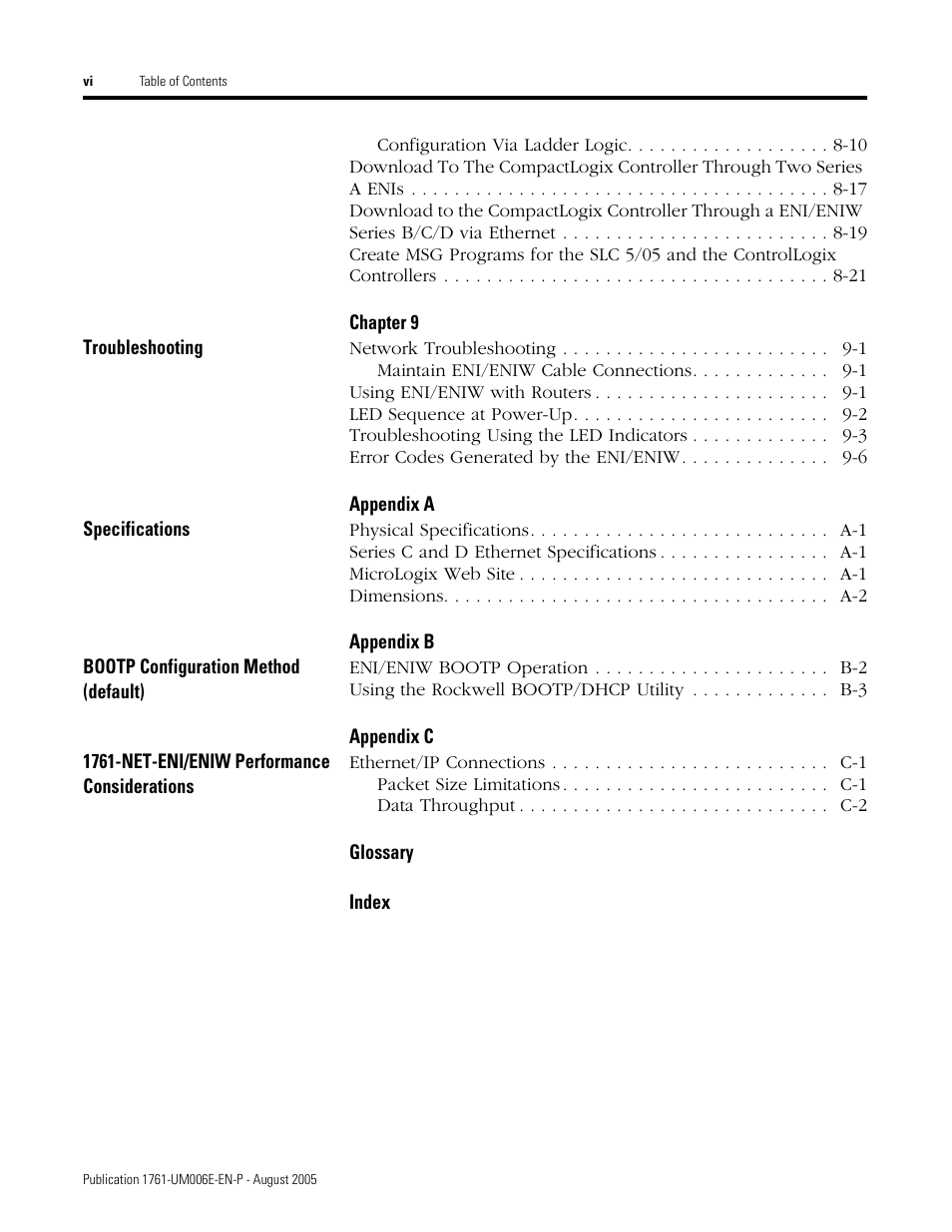 Rockwell Automation 1761-NET-ENIW MicroLogix Ethernet Interface (ENI) User Manual User Manual | Page 8 / 144