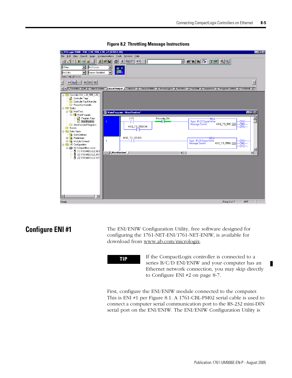 Configure eni #1, Configure eni #1 -5 | Rockwell Automation 1761-NET-ENIW MicroLogix Ethernet Interface (ENI) User Manual User Manual | Page 97 / 144