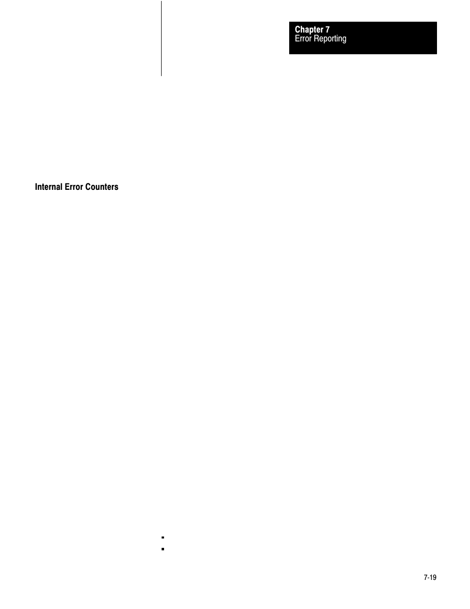 Internal error counters, 7ć19 | Rockwell Automation 1770-KF2 Data Highway or Highway Plus Interface Module User Manual User Manual | Page 174 / 235