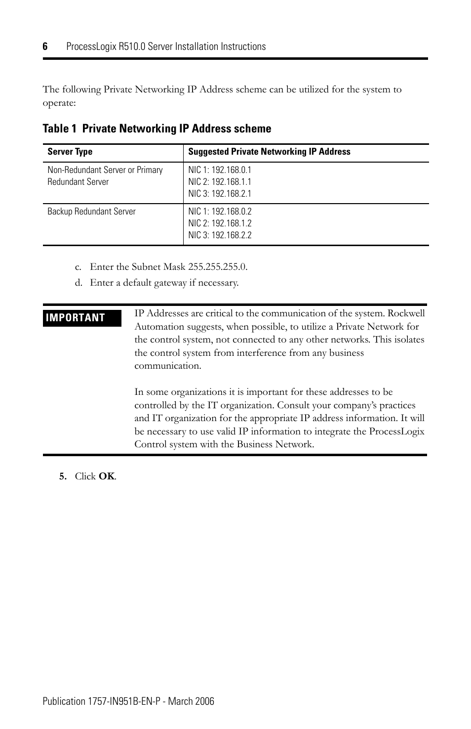 Rockwell Automation 1757-SWKIT5100 ProcessLogix R510.0 Server Installation Instructions User Manual | Page 6 / 12