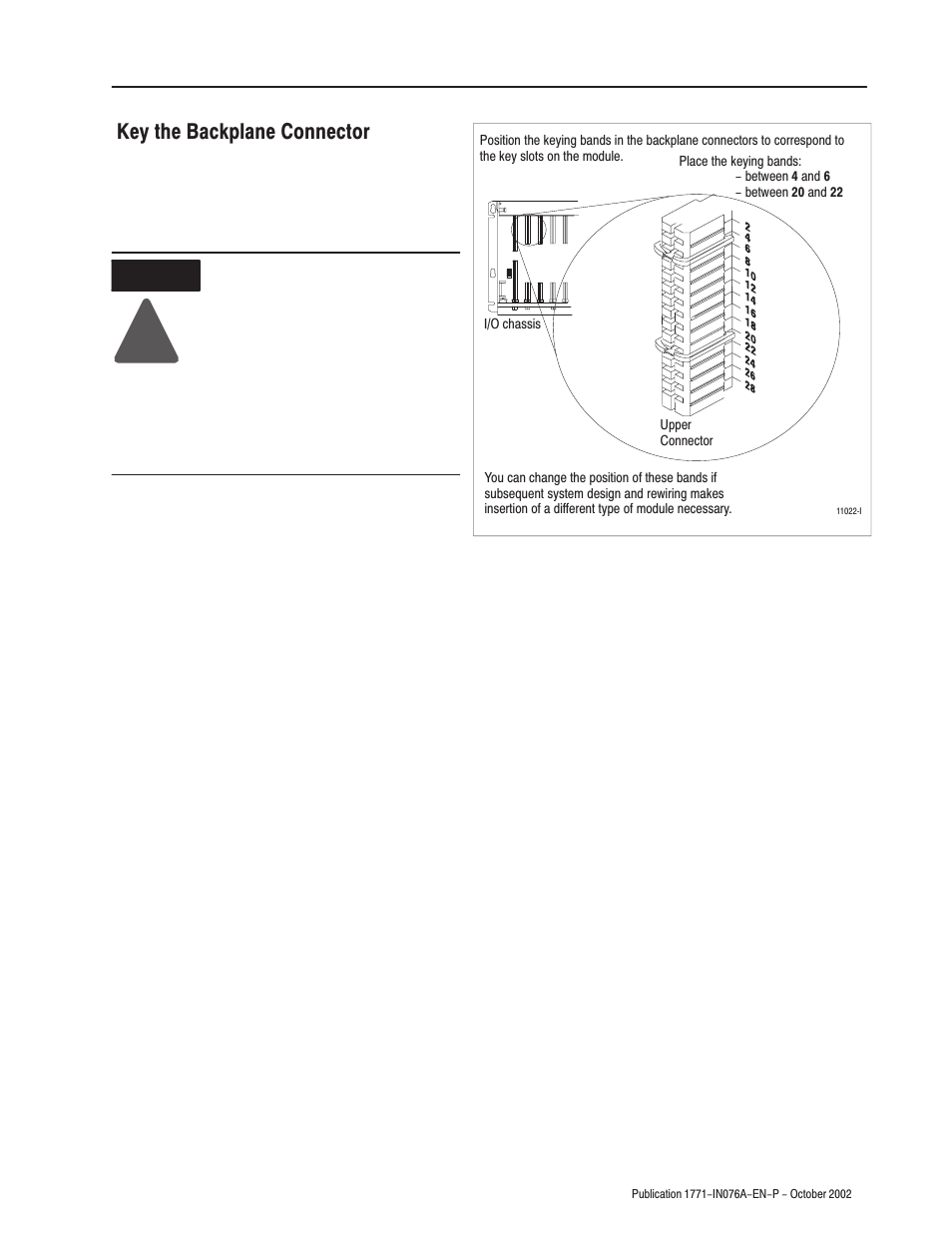 Key the backplane connector | Rockwell Automation 1771-OC DC Output Driver Module Installation Instructions User Manual | Page 5 / 12