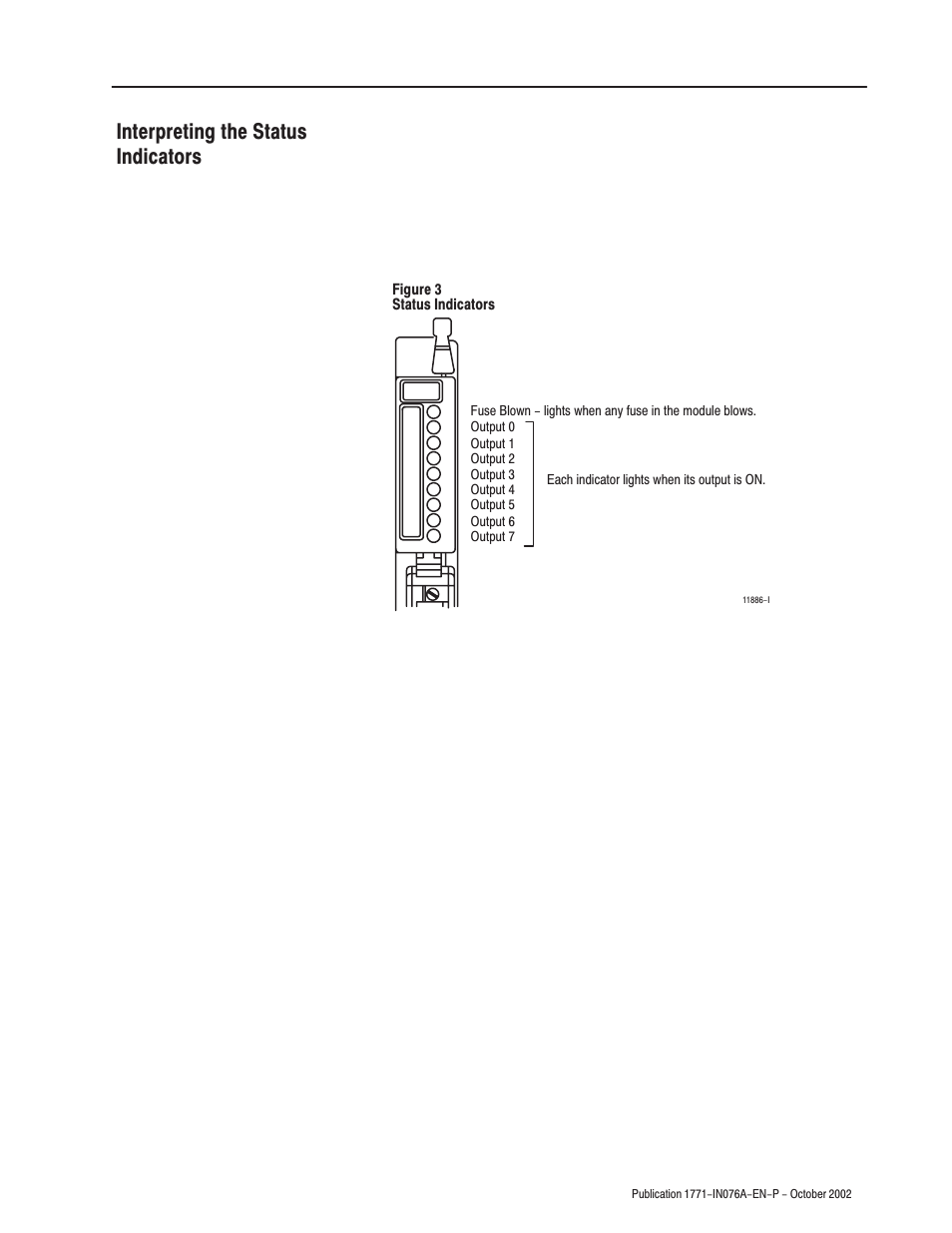 Interpreting the status indicators | Rockwell Automation 1771-OC DC Output Driver Module Installation Instructions User Manual | Page 9 / 12