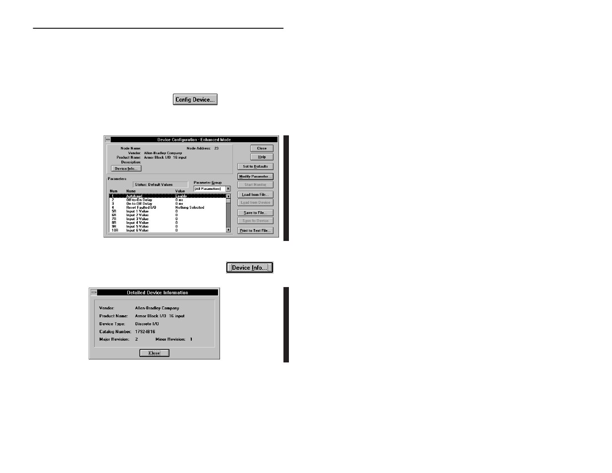 Configure your device parameters | Rockwell Automation 1792-IB16 INSTL.INST ARMOR BLOCK 16 INPT User Manual | Page 13 / 40