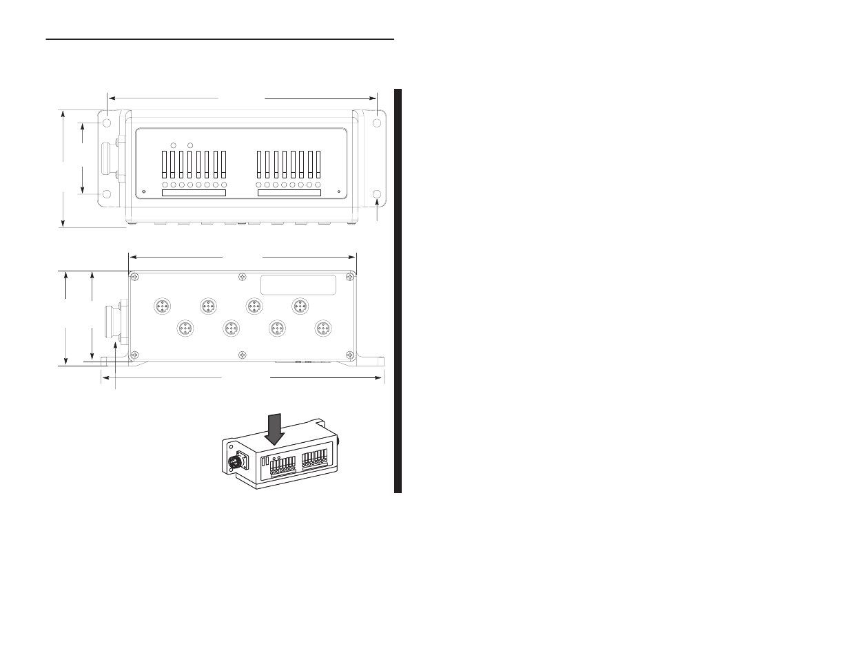 Mounting dimensions | Rockwell Automation 1792-IB16 INSTL.INST ARMOR BLOCK 16 INPT User Manual | Page 7 / 40
