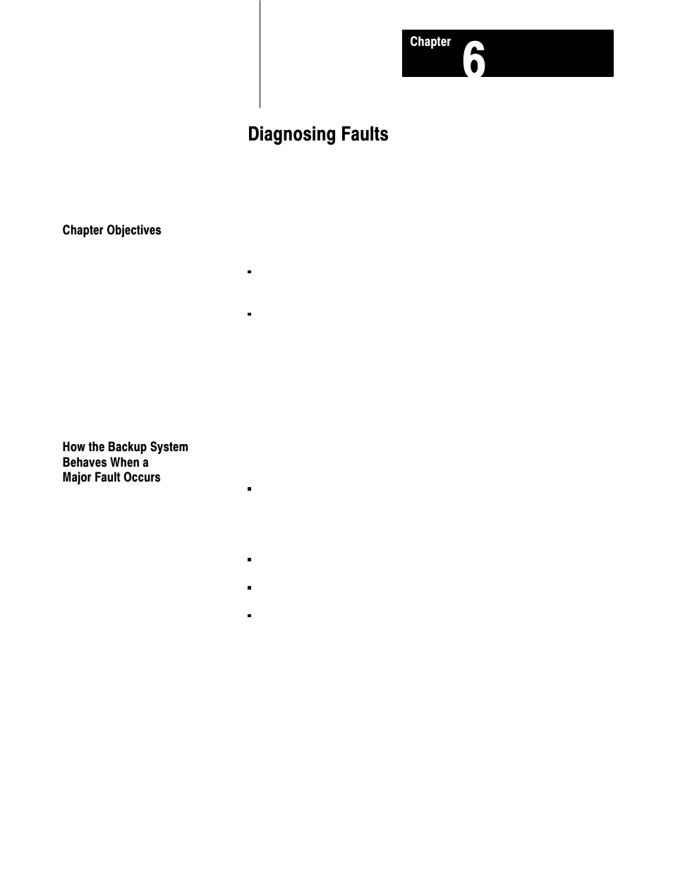 6 - diagnosing faults, Diagnosing faults | Rockwell Automation 1775-MX_S4A,D17756.3.1 User Manual PLC-3 BACKUP CONC(OR.DU1 User Manual | Page 105 / 119