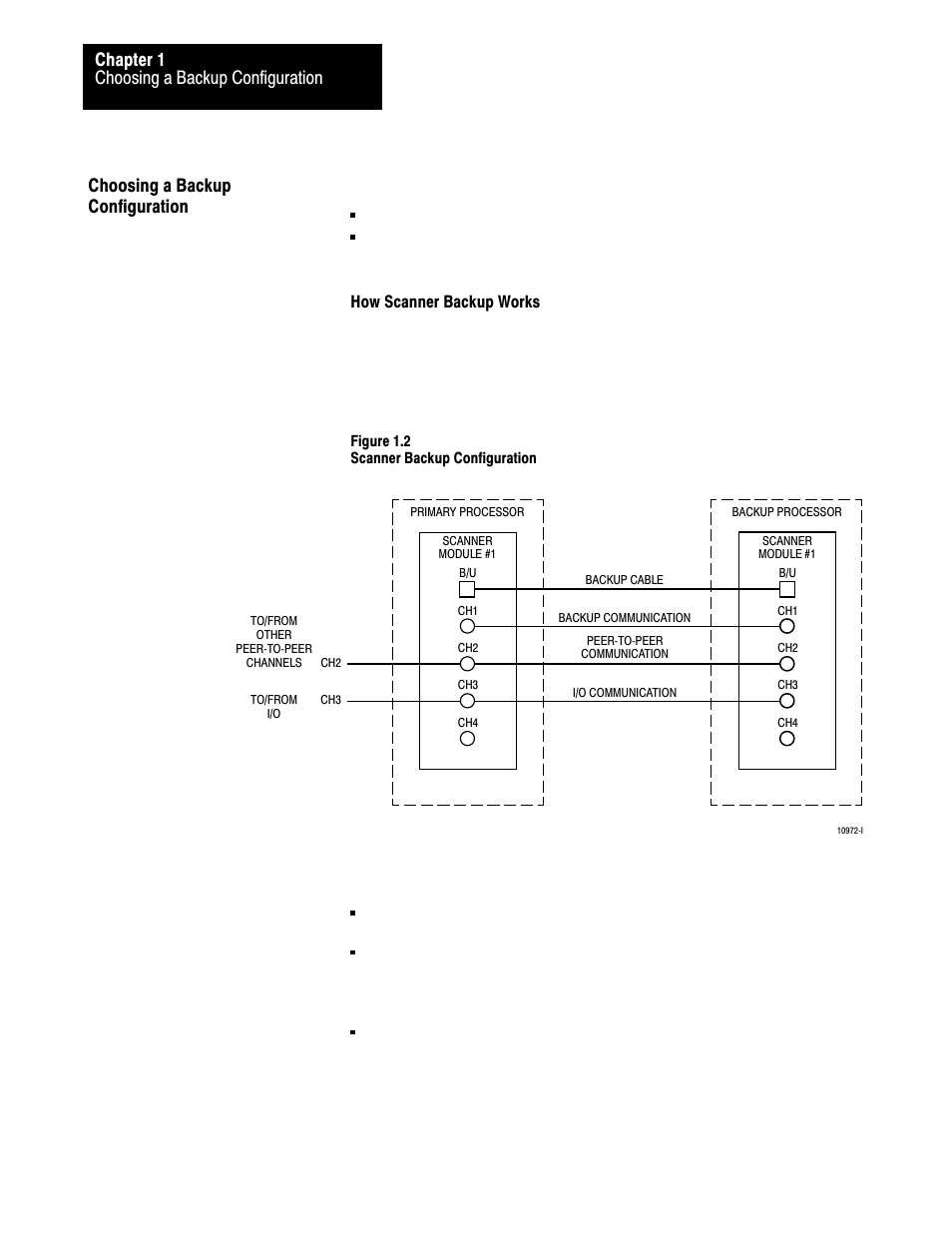 Choosing a backup configuration chapter 1, Choosing a backup configuration | Rockwell Automation 1775-MX_S4A,D17756.3.1 User Manual PLC-3 BACKUP CONC(OR.DU1 User Manual | Page 11 / 119