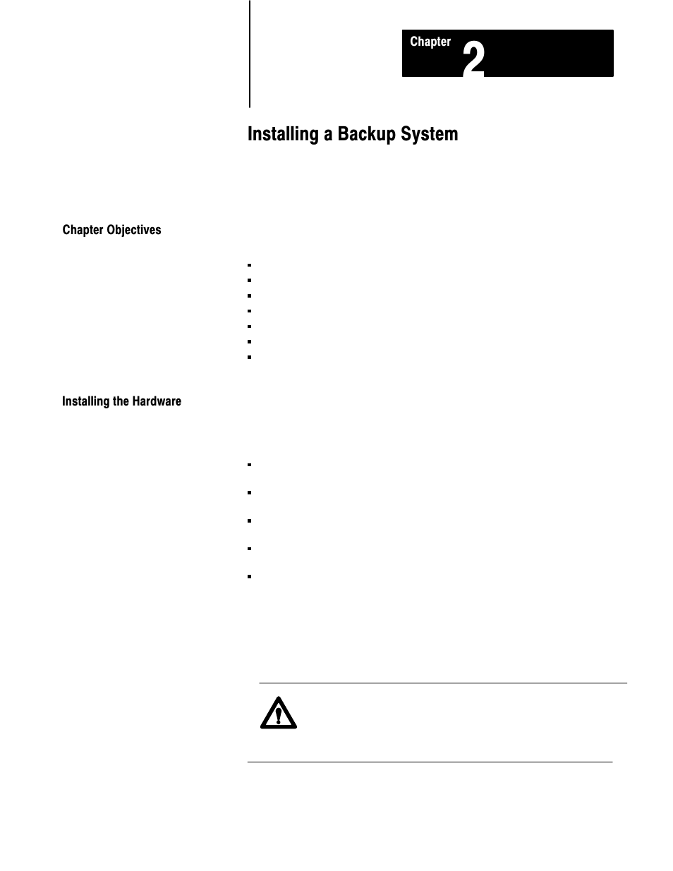 2 - installing a backup system, Installing a backup system | Rockwell Automation 1775-MX_S4A,D17756.3.1 User Manual PLC-3 BACKUP CONC(OR.DU1 User Manual | Page 16 / 119