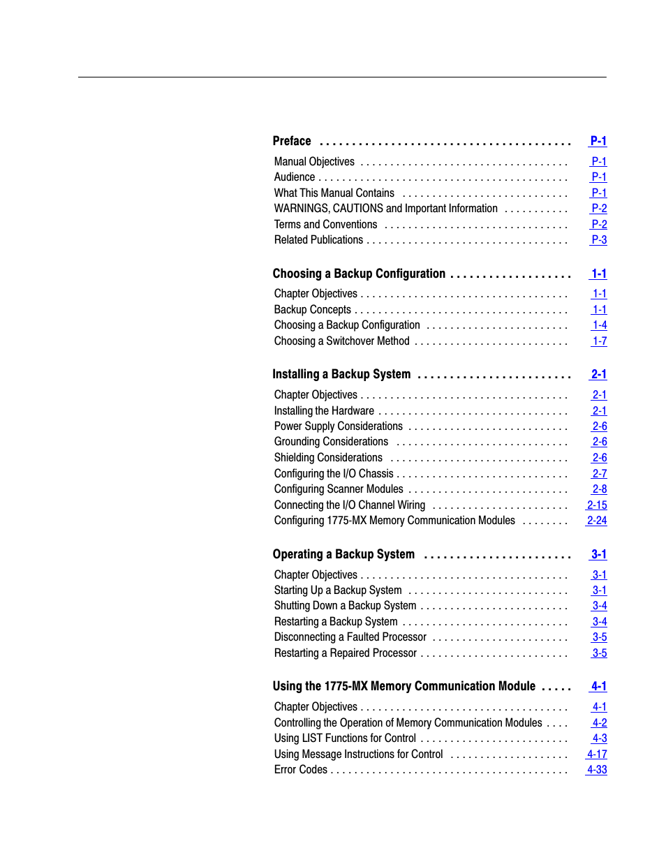 Rockwell Automation 1775-MX_S4A,D17756.3.1 User Manual PLC-3 BACKUP CONC(OR.DU1 User Manual | Page 3 / 119