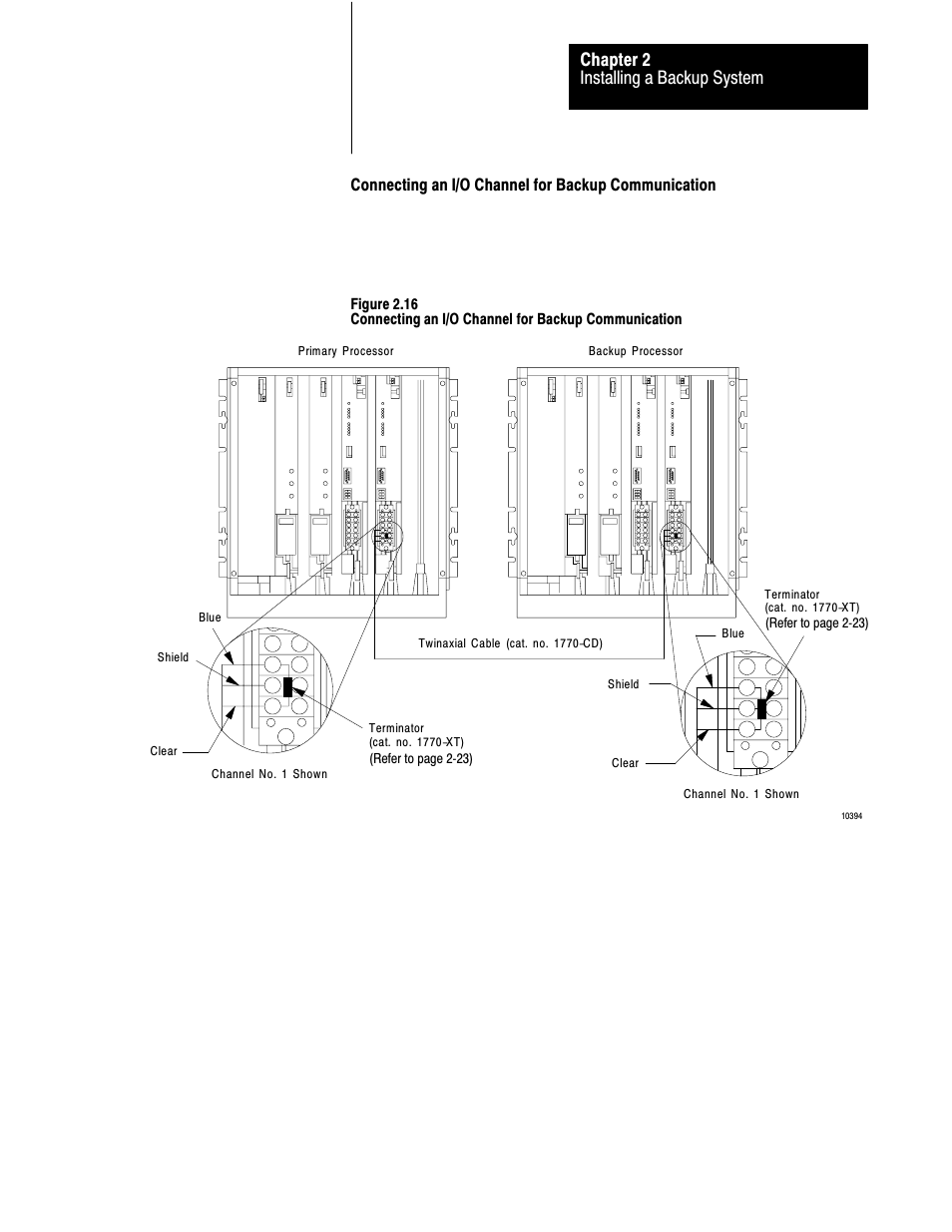 Installing a backup system chapter 2 | Rockwell Automation 1775-MX_S4A,D17756.3.1 User Manual PLC-3 BACKUP CONC(OR.DU1 User Manual | Page 36 / 119
