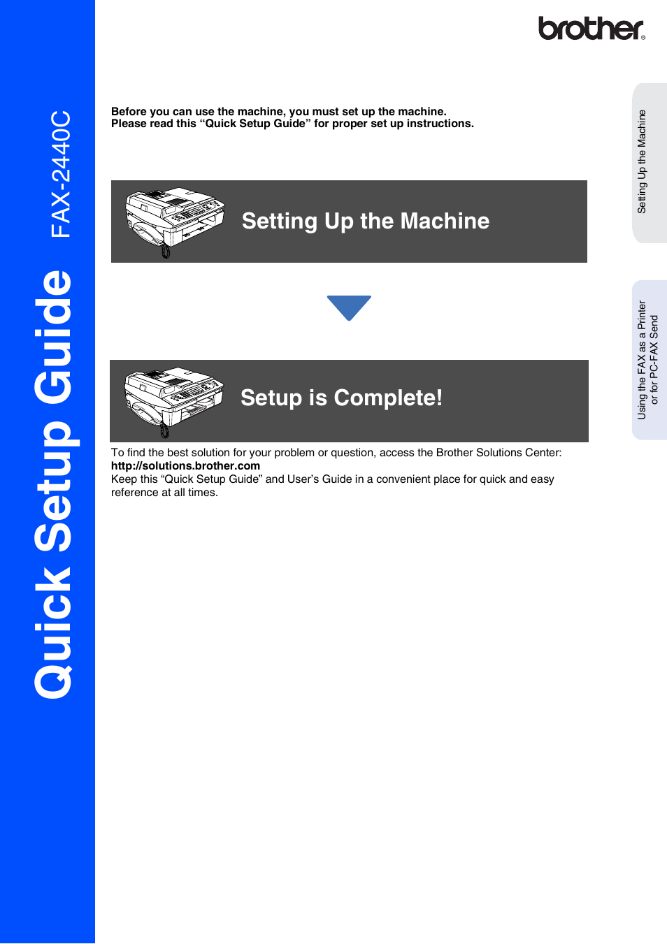 Brother FAX-2440C User Manual | 16 pages