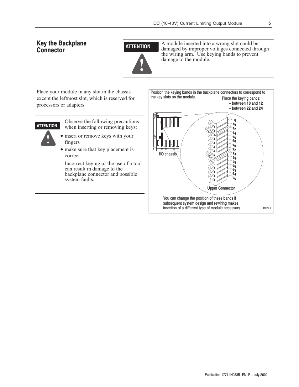 Rockwell Automation 1771-OBDS DC(10-40V)Current Limiting Input Module Installation Instructions User Manual | Page 5 / 16