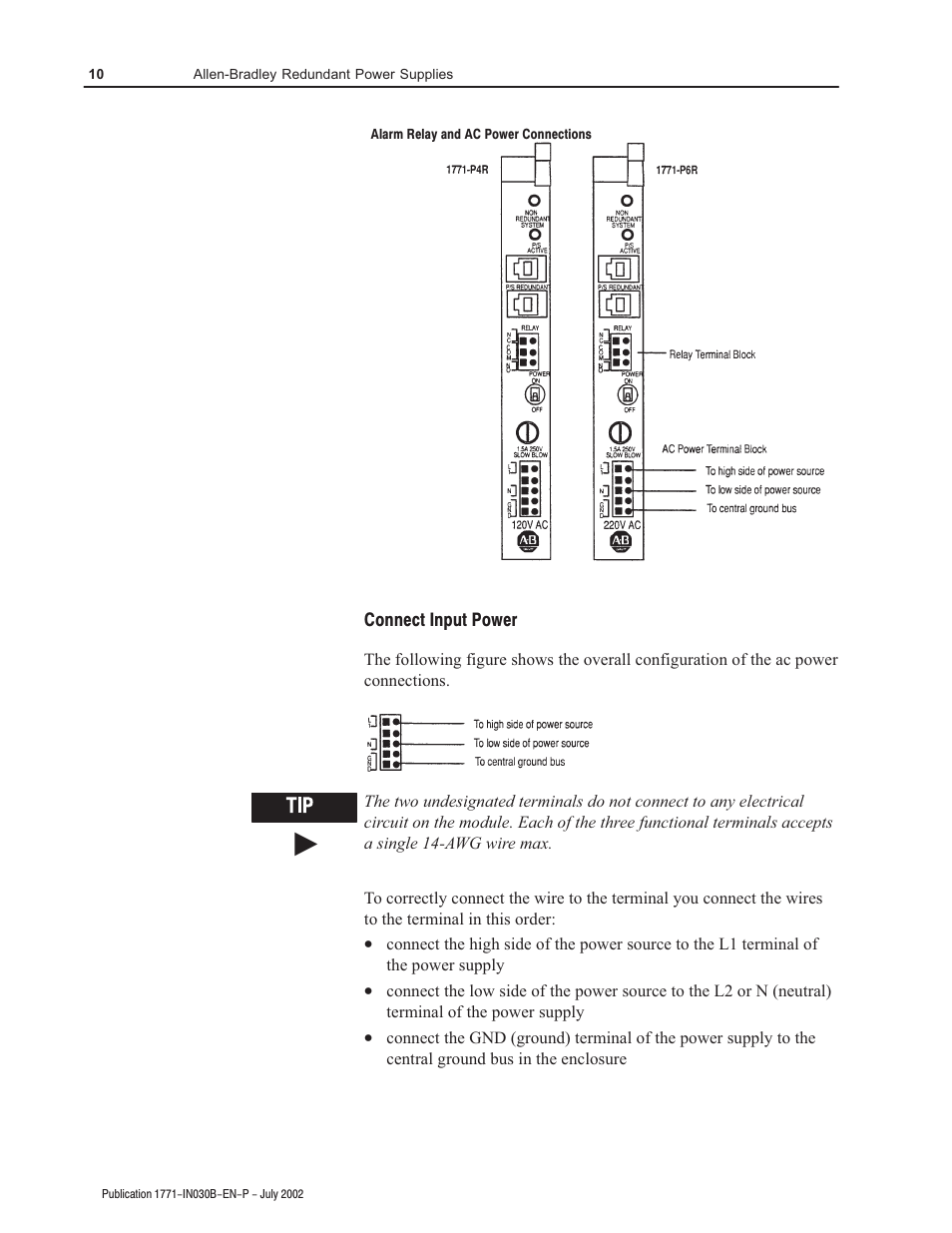 Rockwell Automation 1771-P4R_P6R Allen-Bradley Redundent Power Installation Instructions User Manual | Page 10 / 24