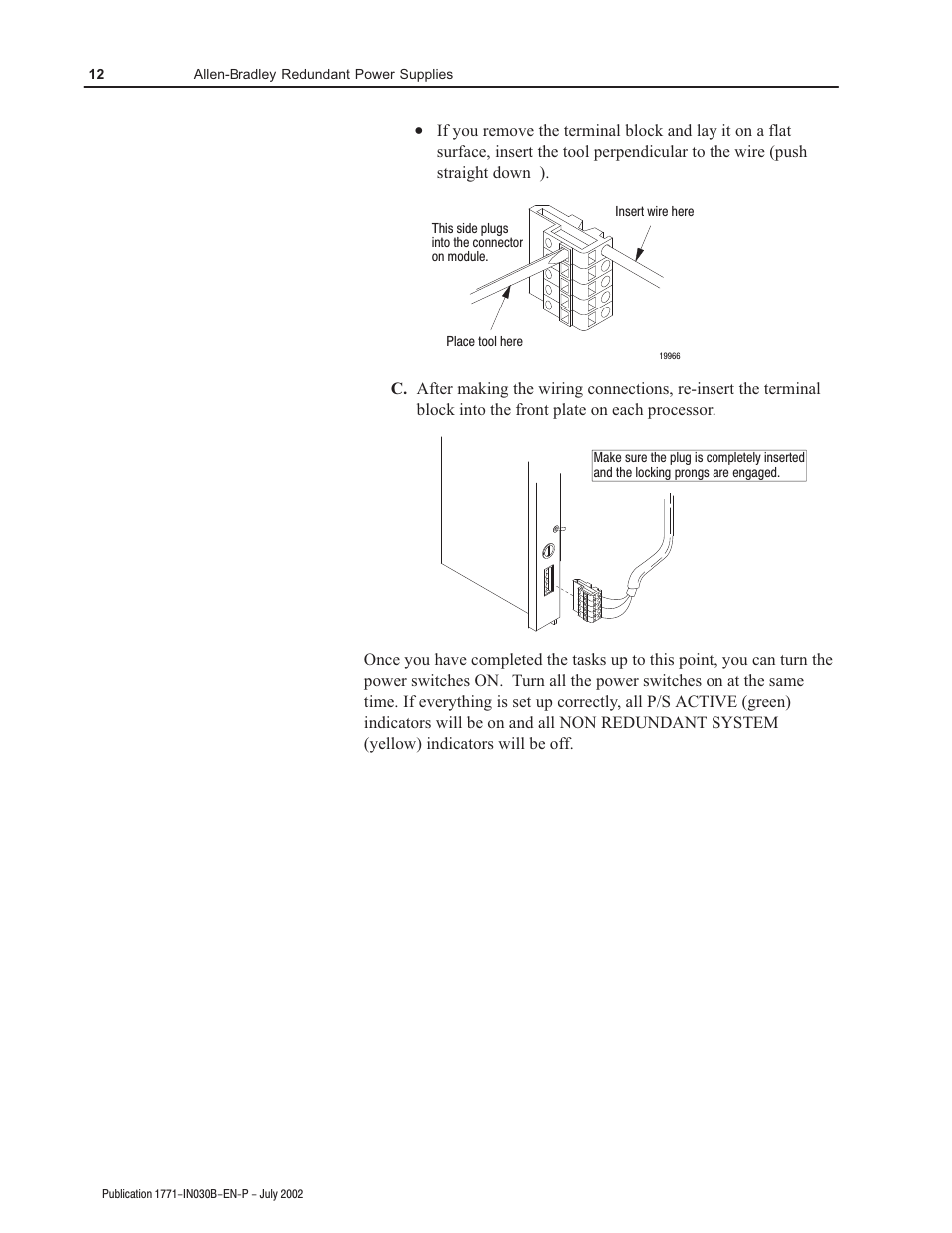 Rockwell Automation 1771-P4R_P6R Allen-Bradley Redundent Power Installation Instructions User Manual | Page 12 / 24