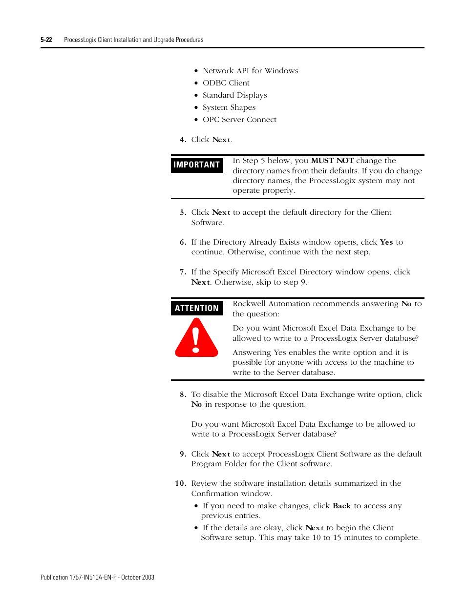 Rockwell Automation 1757-SWKIT5100 ProcessLogix R510.0 Installation and Upgrade Guide User Manual | Page 148 / 271