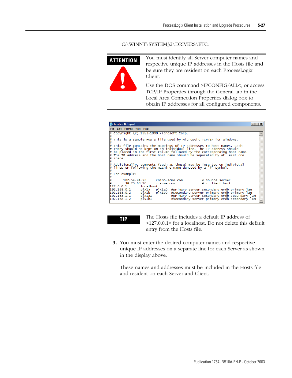 Rockwell Automation 1757-SWKIT5100 ProcessLogix R510.0 Installation and Upgrade Guide User Manual | Page 153 / 271