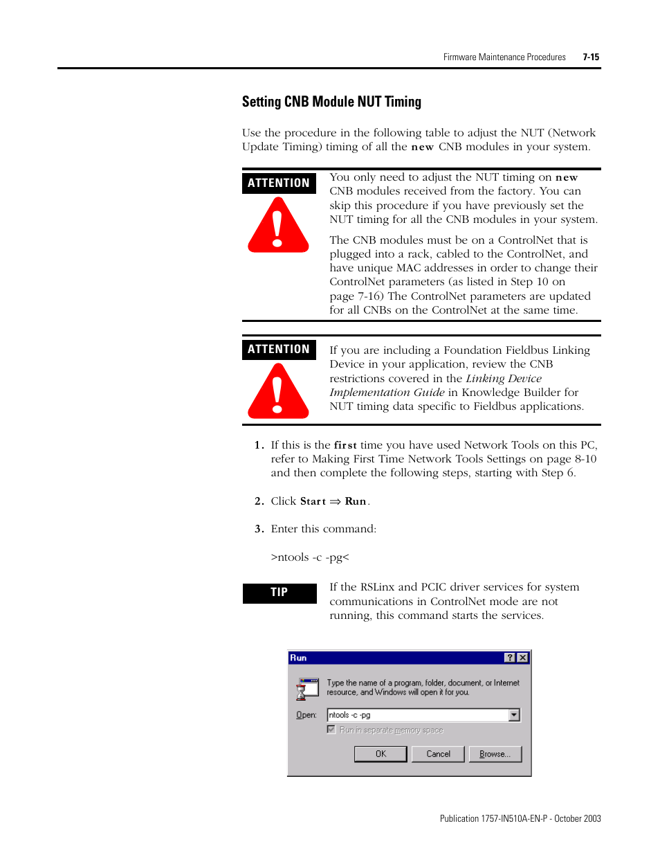 Setting cnb module nut timing, Setting cnb module nut timing -15 | Rockwell Automation 1757-SWKIT5100 ProcessLogix R510.0 Installation and Upgrade Guide User Manual | Page 199 / 271