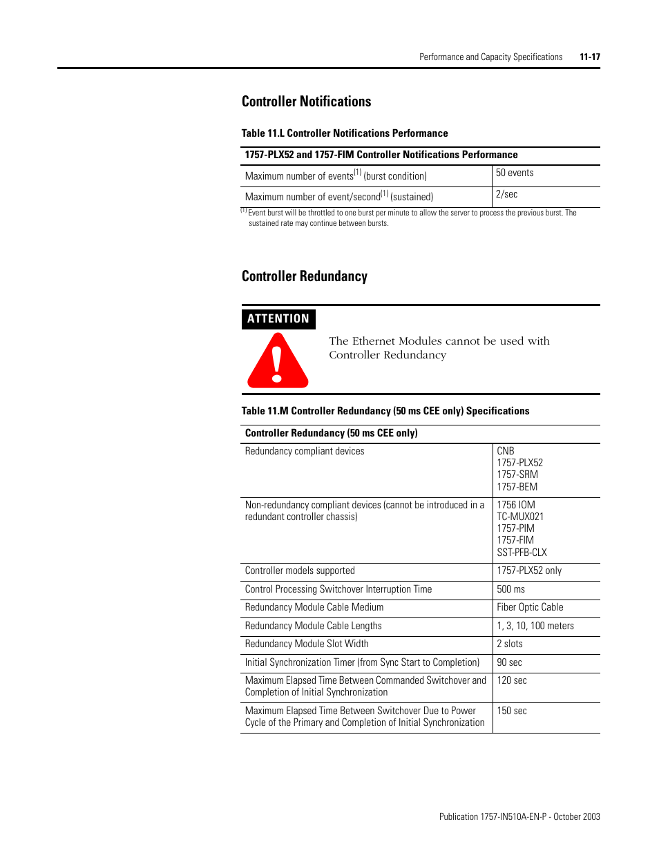Controller notifications, Controller redundancy, Controller notifications controller redundancy | Rockwell Automation 1757-SWKIT5100 ProcessLogix R510.0 Installation and Upgrade Guide User Manual | Page 257 / 271