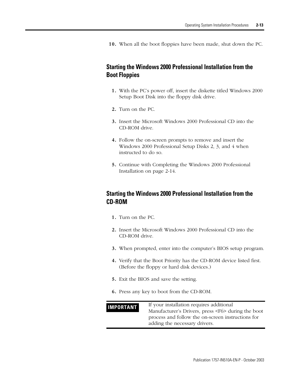 From the cd-rom -13 | Rockwell Automation 1757-SWKIT5100 ProcessLogix R510.0 Installation and Upgrade Guide User Manual | Page 33 / 271