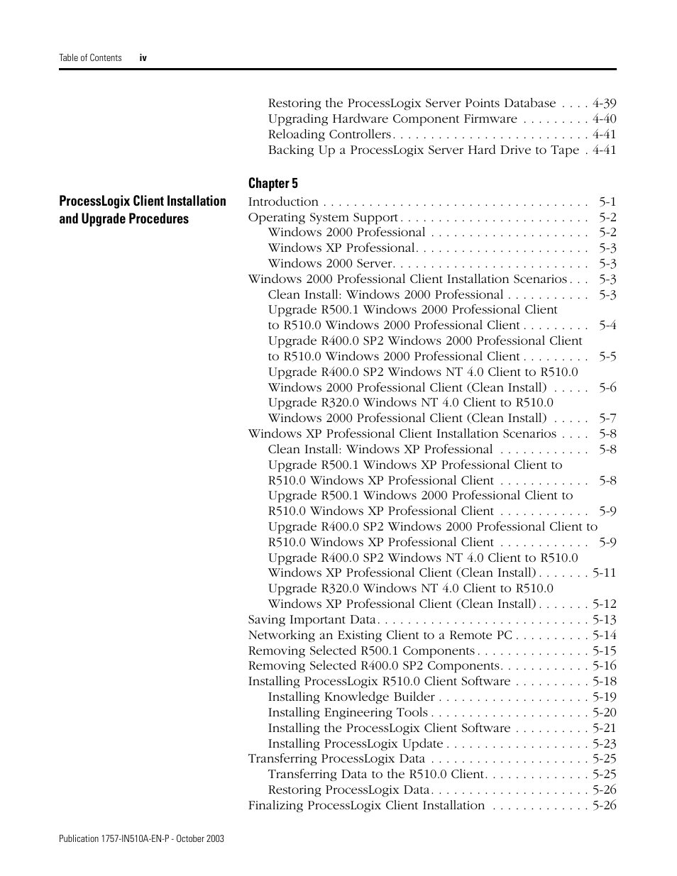 Rockwell Automation 1757-SWKIT5100 ProcessLogix R510.0 Installation and Upgrade Guide User Manual | Page 6 / 271