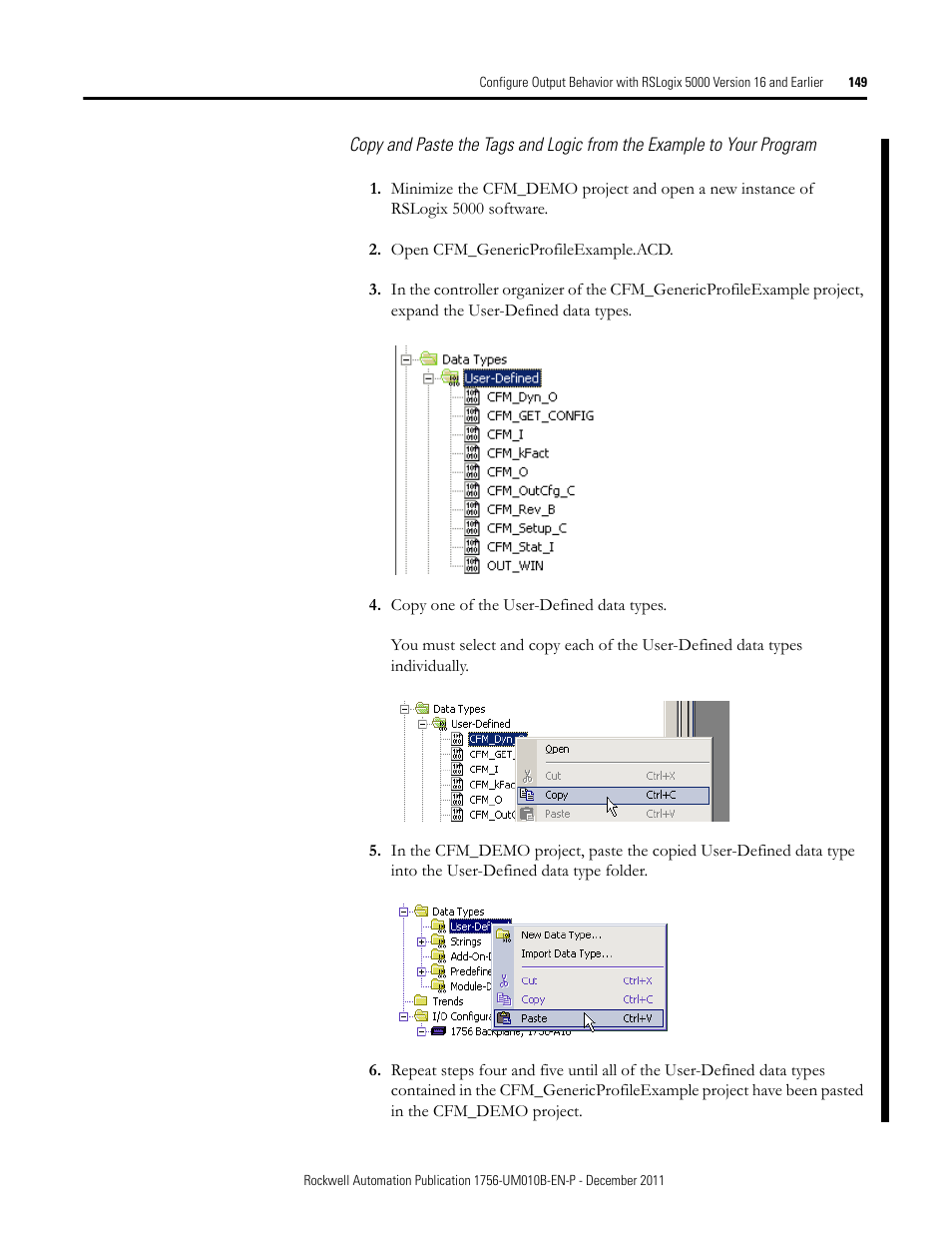 Rockwell Automation 1756-CFM ControlLogix Configurable Flowmeter Module User Manual | Page 149 / 168