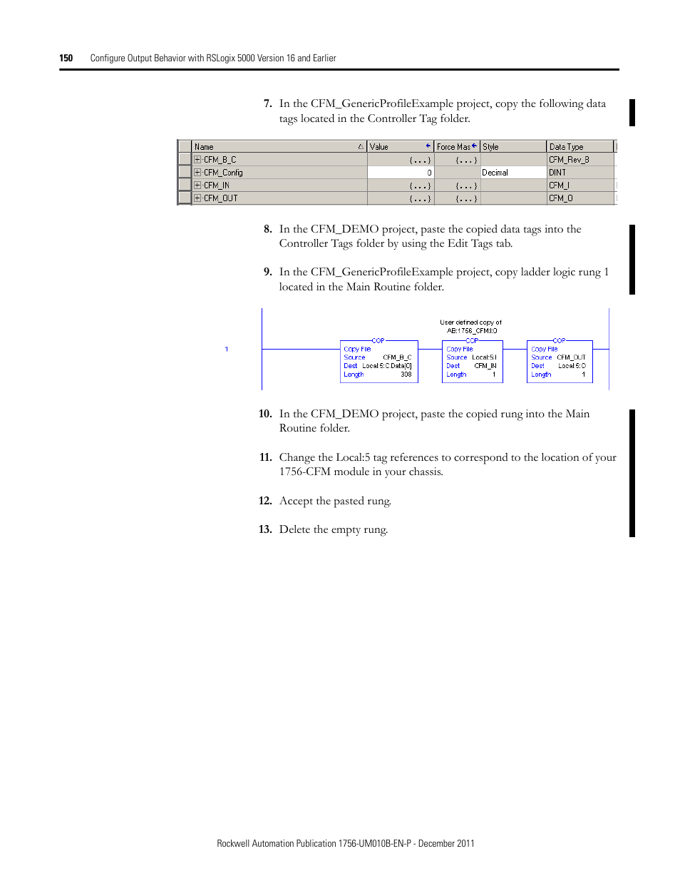 Rockwell Automation 1756-CFM ControlLogix Configurable Flowmeter Module User Manual | Page 150 / 168