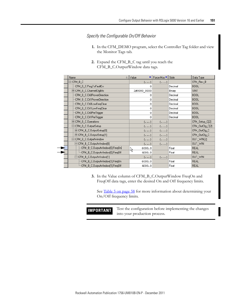 Rockwell Automation 1756-CFM ControlLogix Configurable Flowmeter Module User Manual | Page 151 / 168