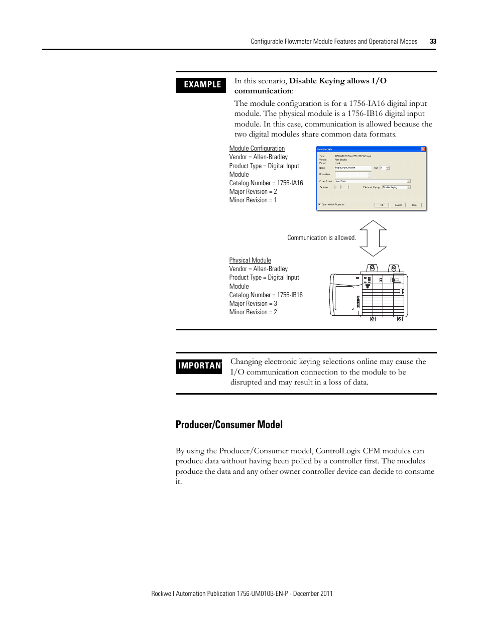 Producer/consumer model, Use the | Rockwell Automation 1756-CFM ControlLogix Configurable Flowmeter Module User Manual | Page 33 / 168
