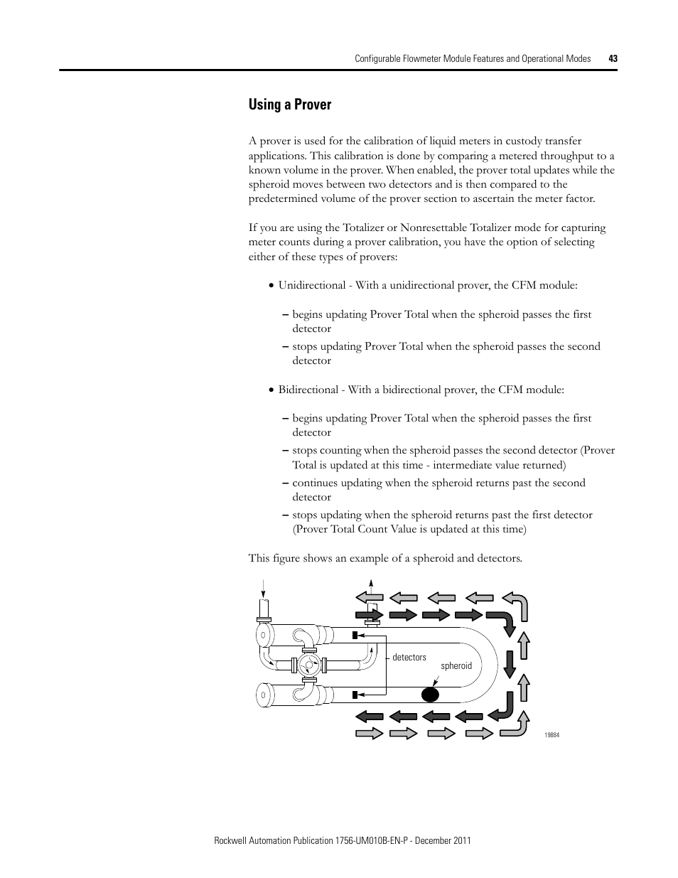 Using a prover | Rockwell Automation 1756-CFM ControlLogix Configurable Flowmeter Module User Manual | Page 43 / 168