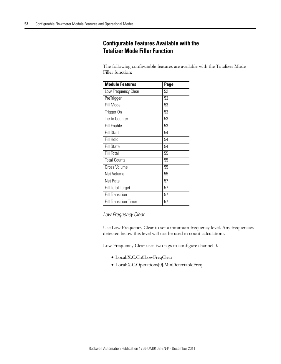 Rockwell Automation 1756-CFM ControlLogix Configurable Flowmeter Module User Manual | Page 52 / 168
