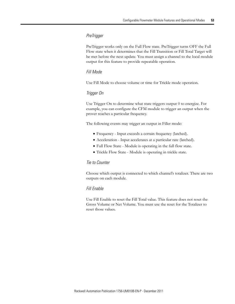 Rockwell Automation 1756-CFM ControlLogix Configurable Flowmeter Module User Manual | Page 53 / 168