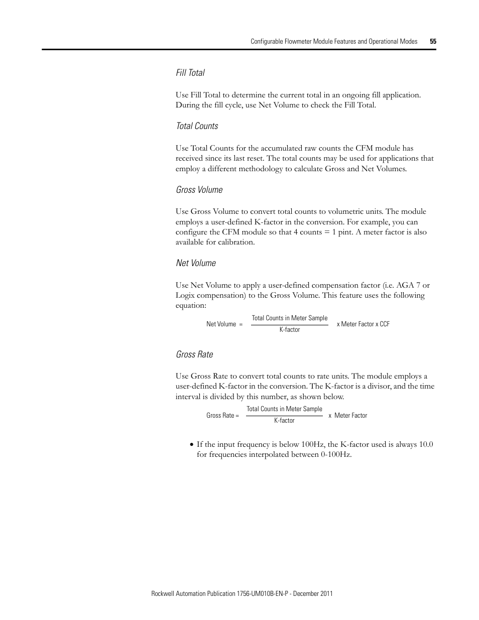 Rockwell Automation 1756-CFM ControlLogix Configurable Flowmeter Module User Manual | Page 55 / 168