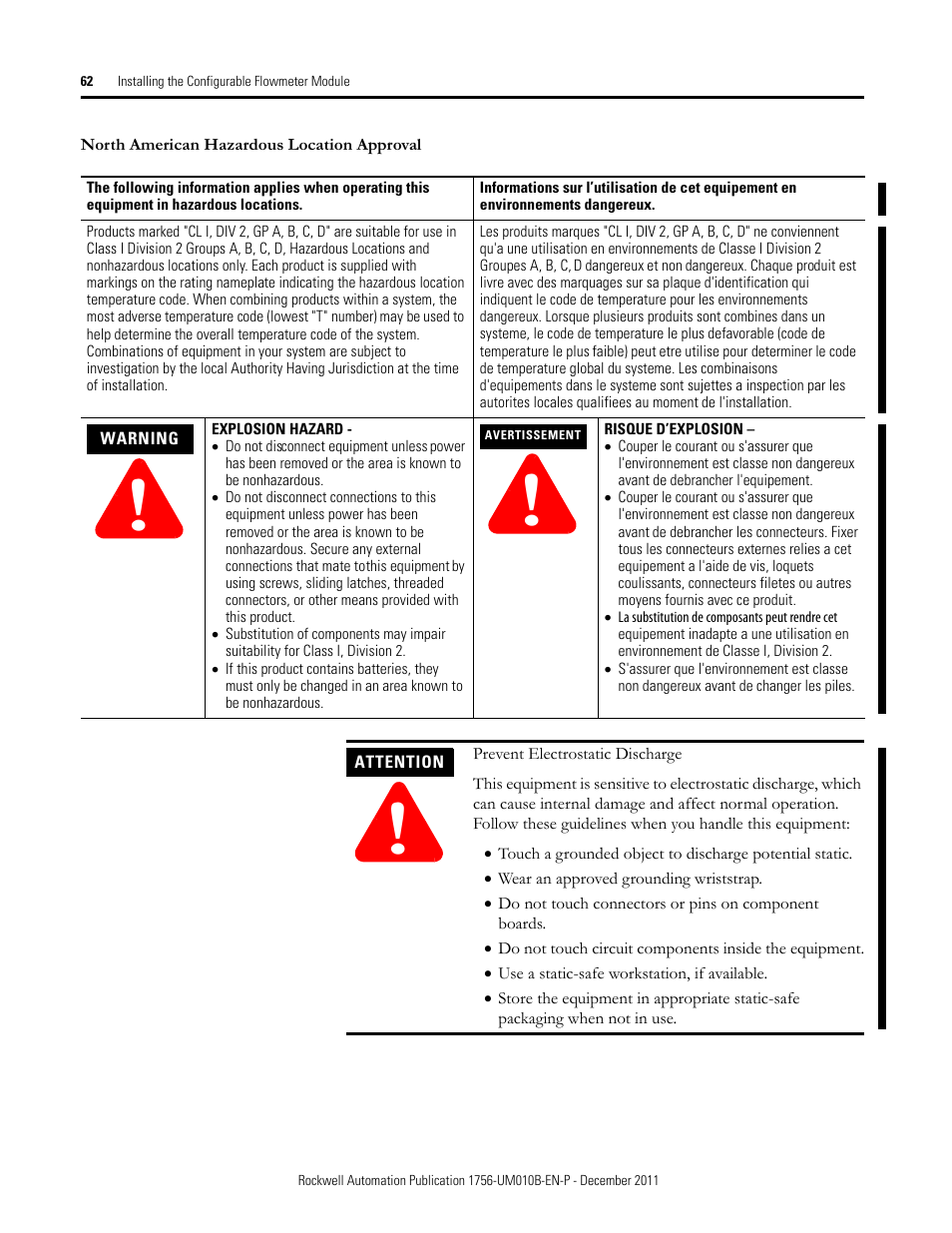 Rockwell Automation 1756-CFM ControlLogix Configurable Flowmeter Module User Manual | Page 62 / 168