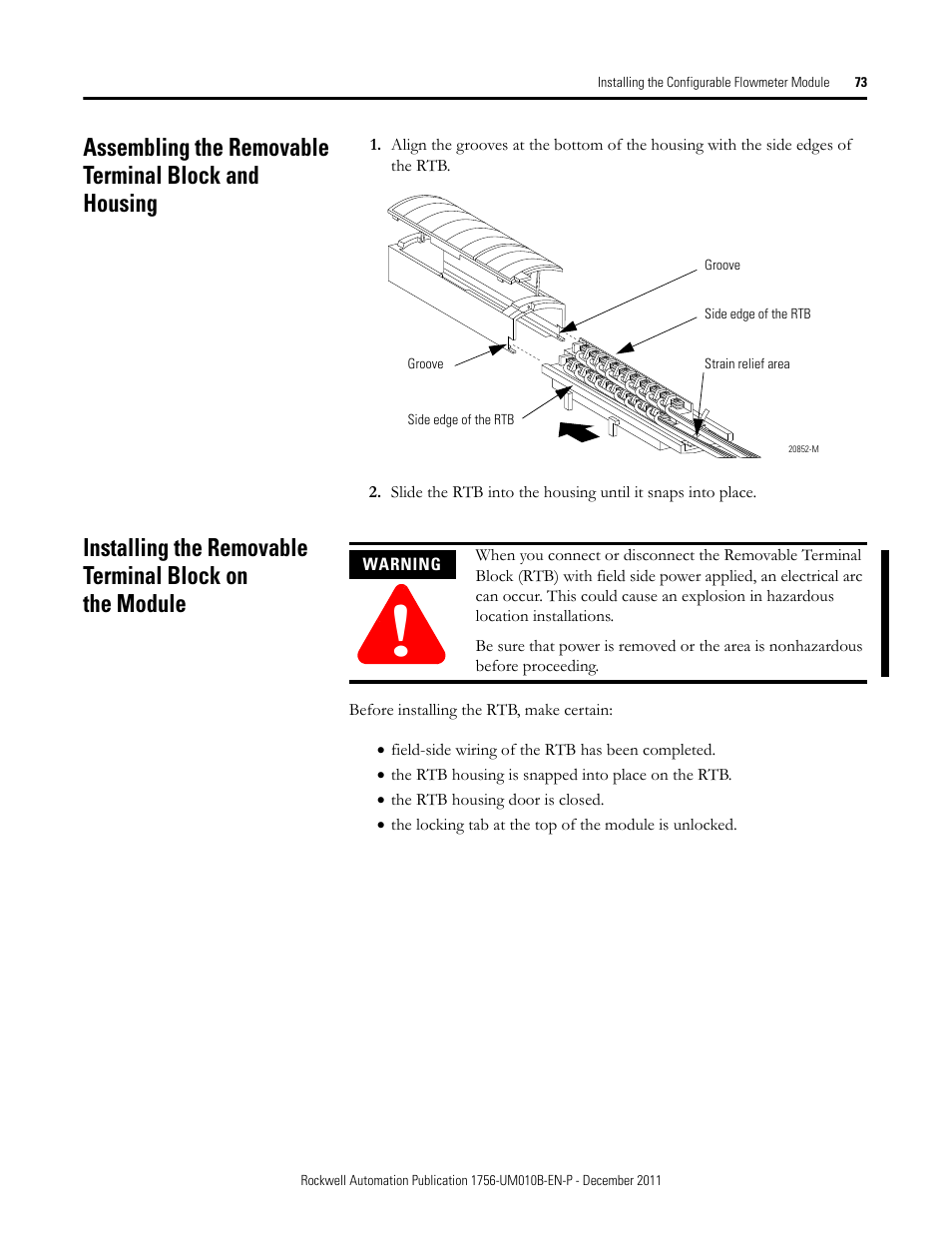 Rockwell Automation 1756-CFM ControlLogix Configurable Flowmeter Module User Manual | Page 73 / 168