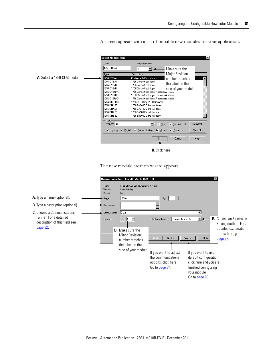 Rockwell Automation 1756-CFM ControlLogix Configurable Flowmeter Module User Manual | Page 81 / 168
