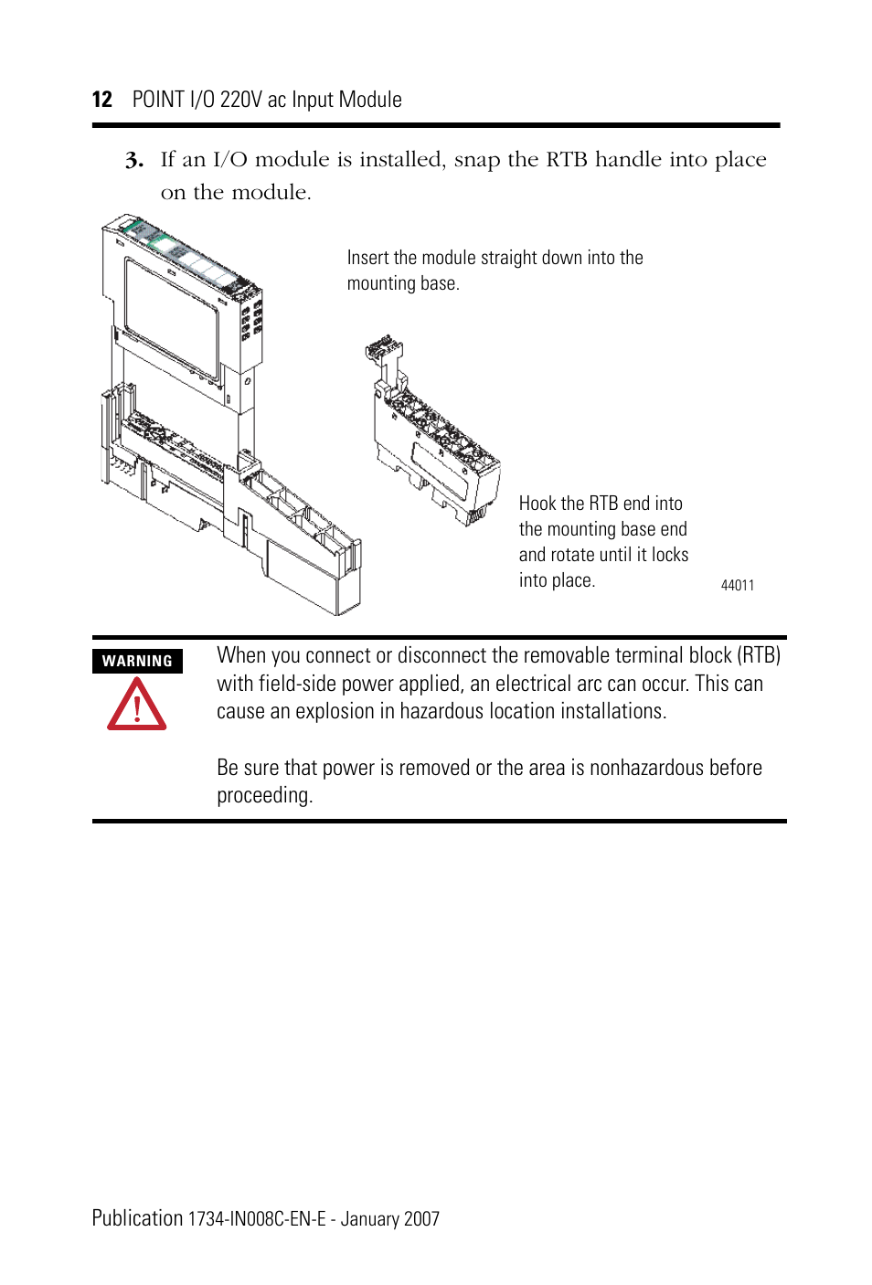 Rockwell Automation 1734-IM2_IM4 POINT I/O 220V AC Input Module User Manual | Page 12 / 24