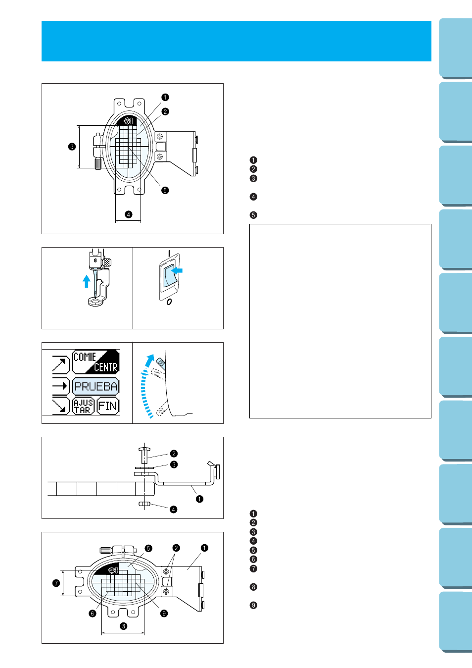 Bordado usando, Un bastidor, Extra pequeño | Opcional) | Brother PERSONAL EMBROIDERY SYSTEM PE-150 User Manual | Page 143 / 146