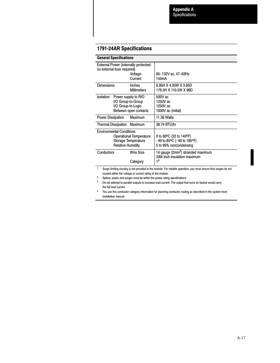5 6shflilfdwlrqv | Rockwell Automation 1791-XXXX Discrete I/O AC and DC Block I/O Input and Output Modules User Manual | Page 89 / 98