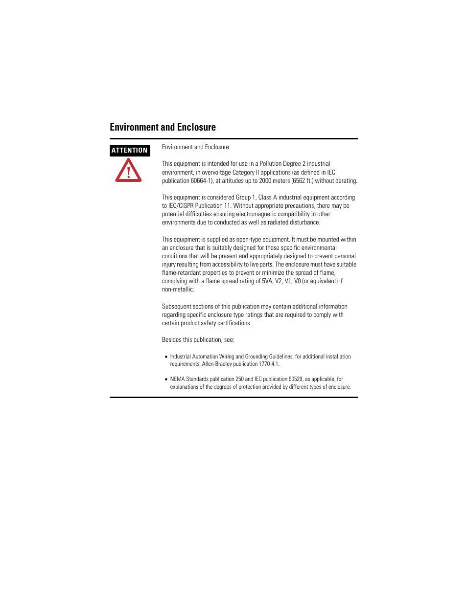 Environment and enclosure | Rockwell Automation 1784-PCMK PCMK Communication Card Installation Manual User Manual | Page 3 / 84