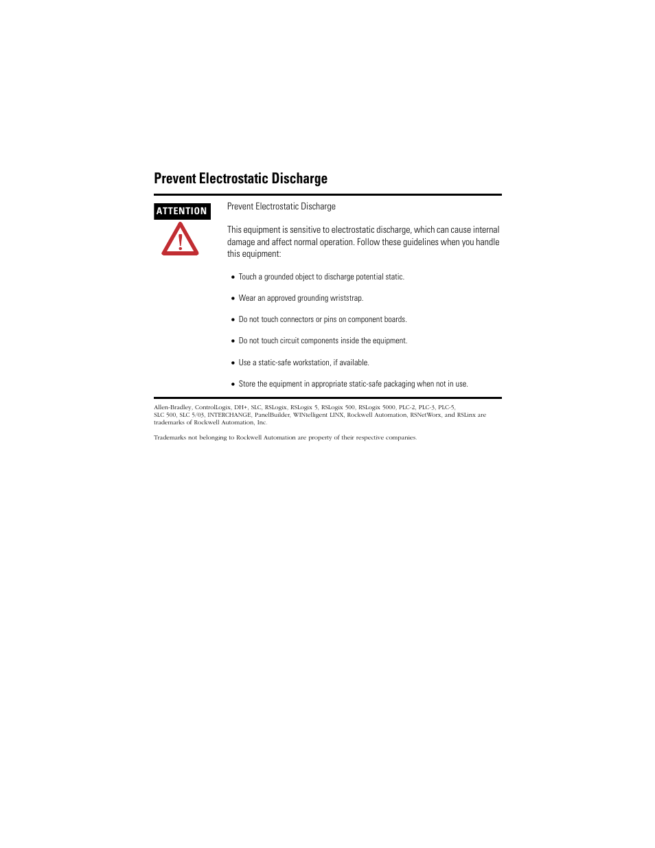 Prevent electrostatic discharge | Rockwell Automation 1784-PCMK PCMK Communication Card Installation Manual User Manual | Page 4 / 84