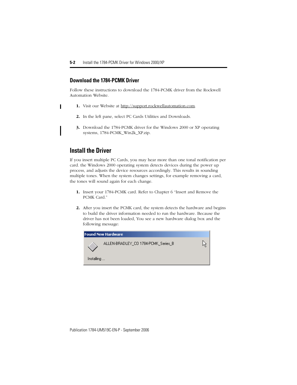 Download the 1784-pcmk driver, Install the driver, Download the 1784-pcmk driver -2 | Install the driver -2 | Rockwell Automation 1784-PCMK PCMK Communication Card Installation Manual User Manual | Page 40 / 84