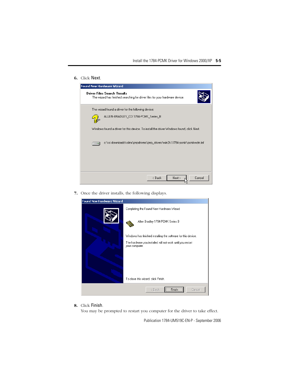 Rockwell Automation 1784-PCMK PCMK Communication Card Installation Manual User Manual | Page 43 / 84
