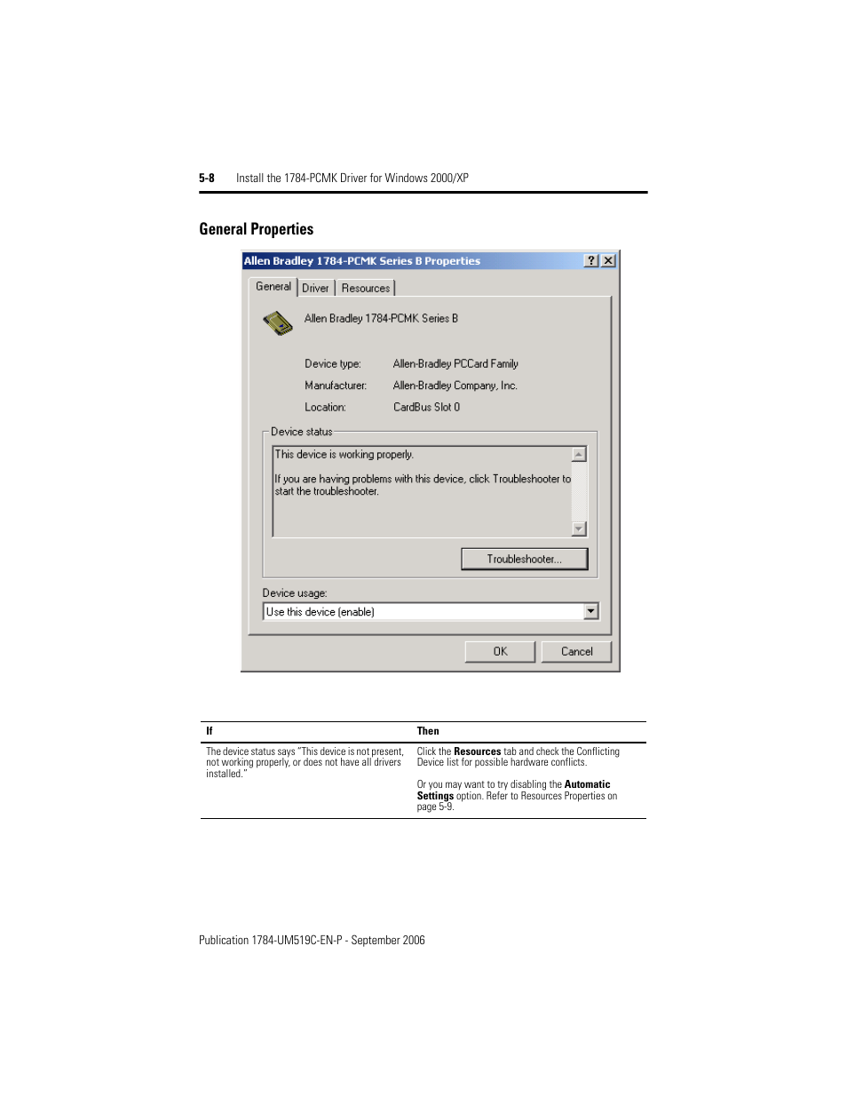 General properties, General properties -8 | Rockwell Automation 1784-PCMK PCMK Communication Card Installation Manual User Manual | Page 46 / 84