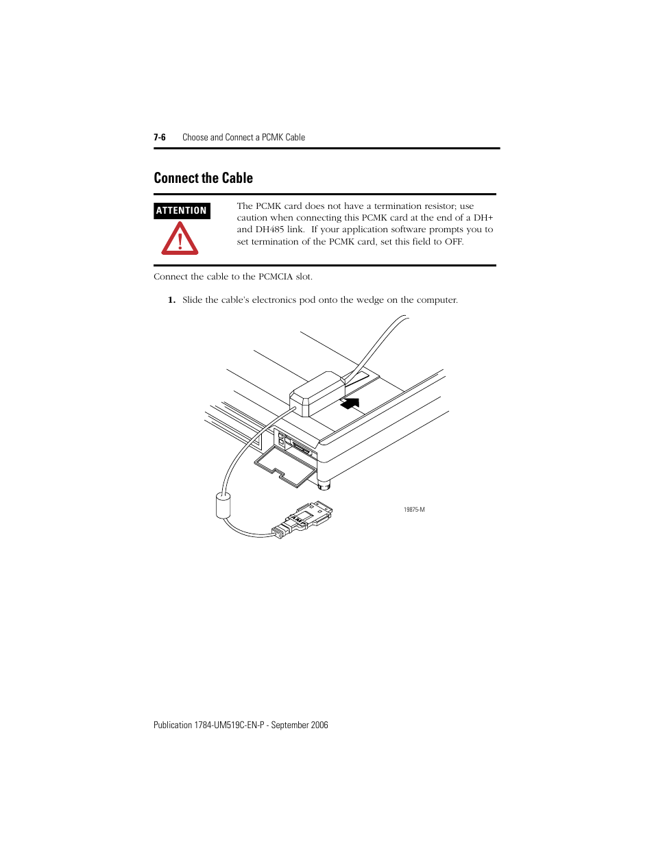 Connect the cable, Connect the cable -6 | Rockwell Automation 1784-PCMK PCMK Communication Card Installation Manual User Manual | Page 64 / 84